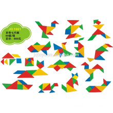 JQ1061 Hotsale Kids Educational Creative Plastic Tangram Domino Puzzle Toy